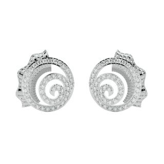 Tony Round Diamond Stud Earrings